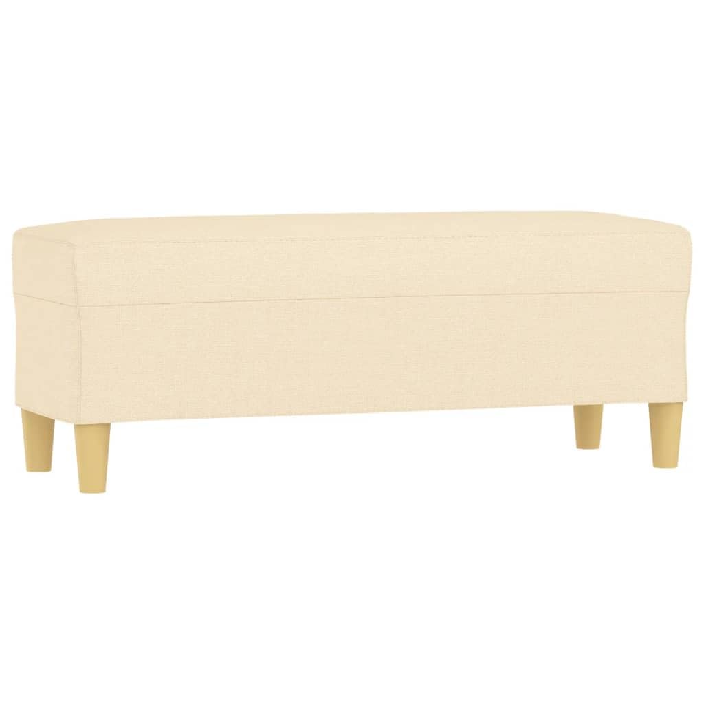 Banco de pasillo 100 x 35 x 41 cm crema para salón y banco de cama acolchado