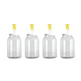 Craft A Brew - For Home Brewing Beer, Wine, Cider, and More - Includes Four 1 Gallon Glass Fermenter Jars, Lids, and Airlocks - Fermentation Jar 4-pack