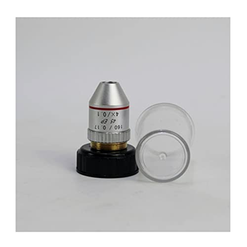 Microscope Semi Plan Achromatic Objective Lens 4X 10X 40X 60X 100X 160/0.17 for EP Microscope Objectives Lens(4X)