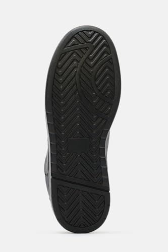 Image of SNITCH Men's Sneakers | Minimalist Solid Design | PU Synthetic Upper & TPR Outsole | Lace-Up Closure for Custom Fit | Stylish Low-Top Sneakers