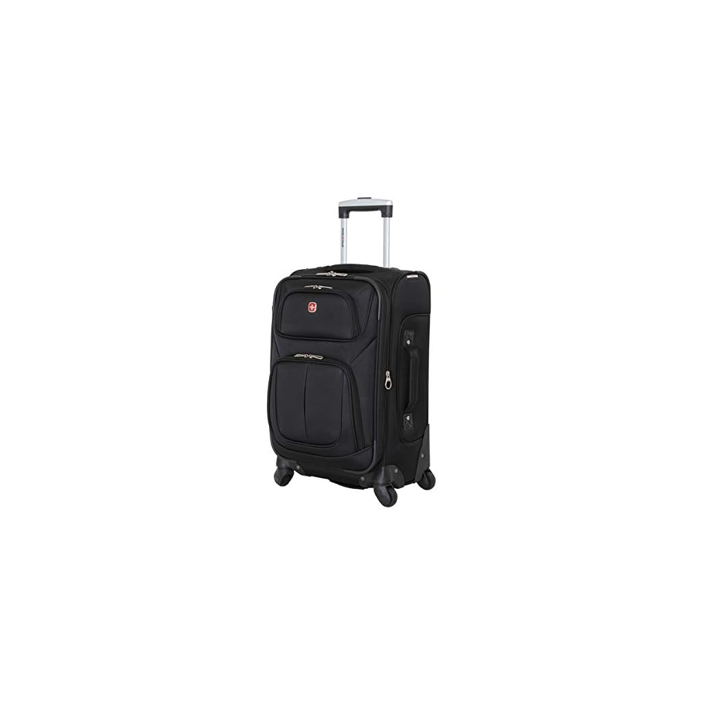 SwissGear Sion Softside Expandable Roller Luggage, Black, CarryOn 21