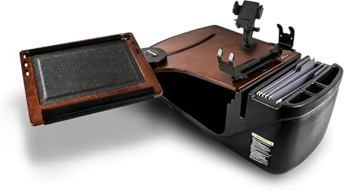 Bureau de voiture AutoExec en acajou pour travailler sur la route