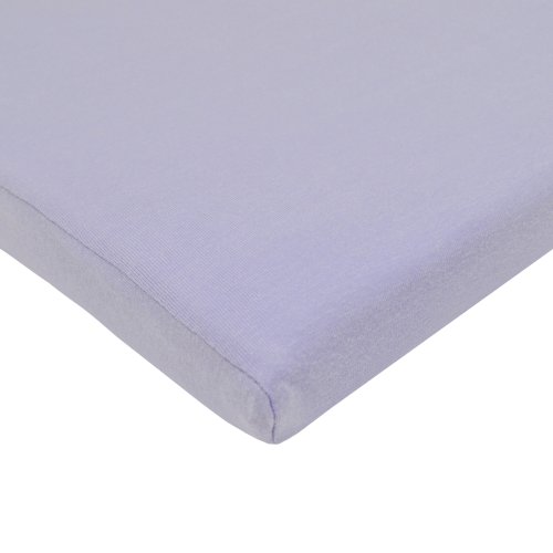 Image of TL Care Supreme 100% Natural Cotton Jersey Knit Fitted 18 inch x 36 inch Cradle /Bassinet Sheet, Lavender, Soft Breathable, for Girls