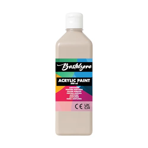 Acrylfarbe 500 ml – Hochpigmentierte Künstler Acrylfarben, Wasserfest & Vegan – Ideal für Acryl Pouring & Malerei auf Leinwand, Holz, Stein, Papier, Stoff & Metall (Beige) Acrylfarbe 500 ml – Hochpigmentierte Künstler Acrylfarben, Wasserfest & Vegan – Ideal für Acryl Pouring & Malerei auf Leinwand, Holz, Stein, Papier, Stoff & Metall (Beige)