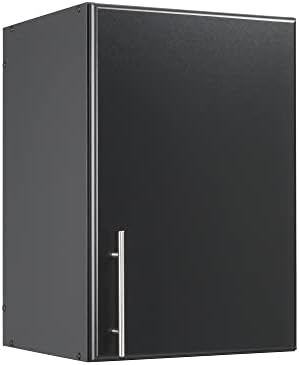 Prepac Elite 16 inch Stackable Wall Cabinet, Black