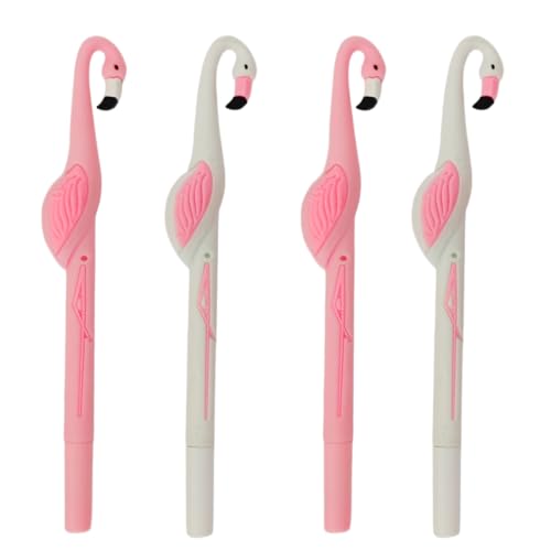 4 bolígrafos gel flamingo negros