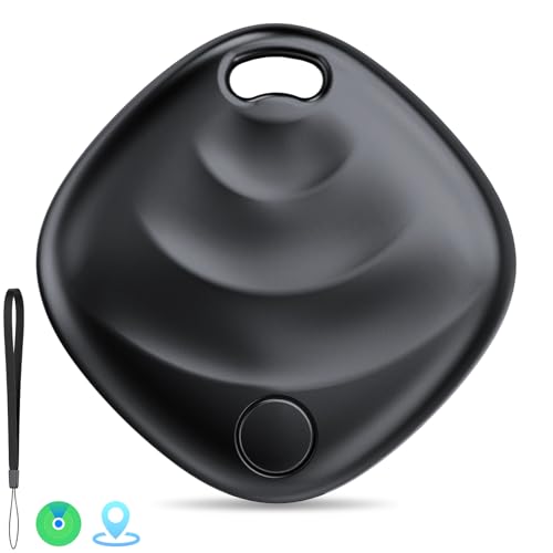 [Apple MFi-Zertifiziert] Air Tag Schlüsselfinder 1er Pack, GPS Tracker Smart Tag Kompatibel mit Apple Wo ist? (Nur iOS), Schlüssel Finder für Auto/Taschen/Brieftasche, Kleine Koffer Tracker, Schwarz