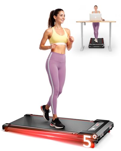 Walking Pad Treadmill,XBD Incline Walking Pads Under Desk 330 Lbs Capacity,2.5HP Portable Treadmill for Home,Remote Control and LED Display