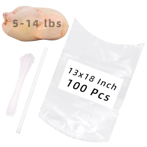 Poultry Shrink Bags,100 Pcs 13x18...