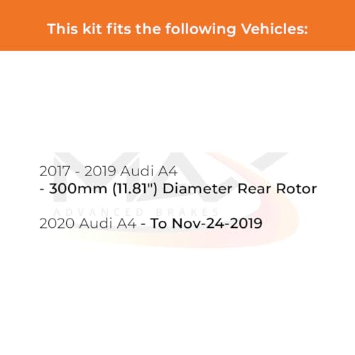 Image of Max Advanced Brakes StyleMAX+ Rear Brake Kit | Fits 2017-2020 Audi A4 | Brake & Rotor Kit for Daily Performance | Cross-Drilled Rotors & Ceramic Brake Pads