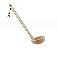 eliga Schöpfkelle Holz gewinkelt, Länge circa 30 cm