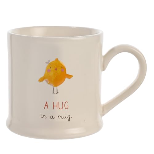 Celebrations - Love Life - Taza de cerámica en relieve con texto en inglés 'A Hug in A Mug' - Regalo de cocina y artículos para el hogar para té, café y bebidas calientes - 330 ml