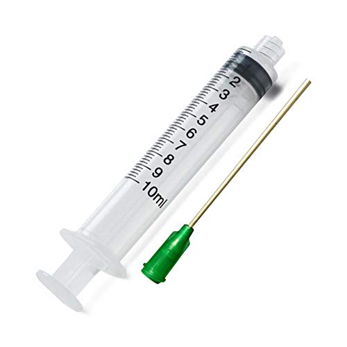 100-PACK 10ml 10cc INDUSTRIAL SYRINGES WITH 14 GA 2" BLUNT TIP NEEDLES - Great for Glue Applicator, Oil Dispensing