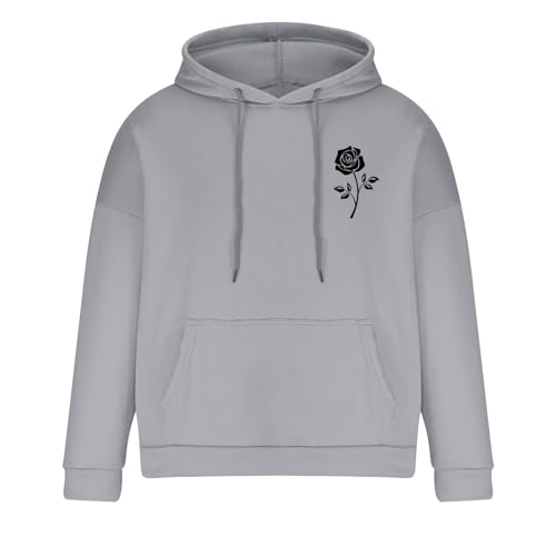 Hoodies for Men Letter Print Hooded Sweatshirt Drawstring Long Sleeve Pullover Graphic Casual Clothing with Pockets3