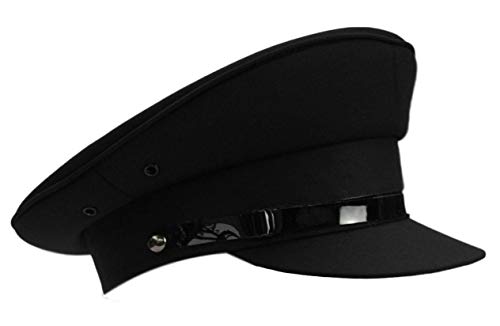 Bonnet chauffeur noir 60 cm pour professionnel de la route