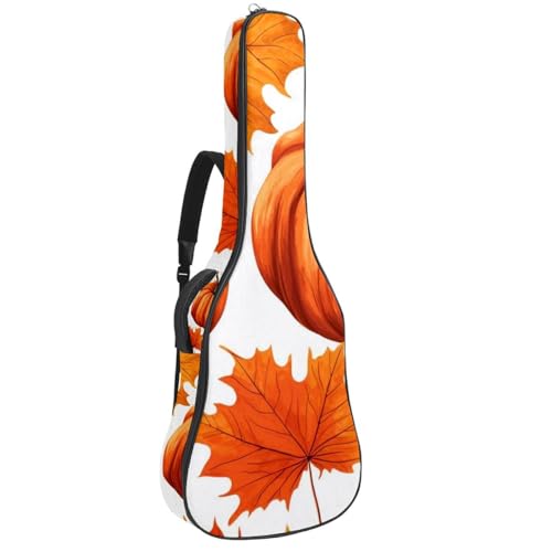 Sac guitare acoustique imperméable 41 pouces à motif citrouille éponge