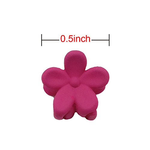 image for Elesa Miracle 60pcs Baby Girl Mini Hair Claw Clips Flower Hair Bangs P