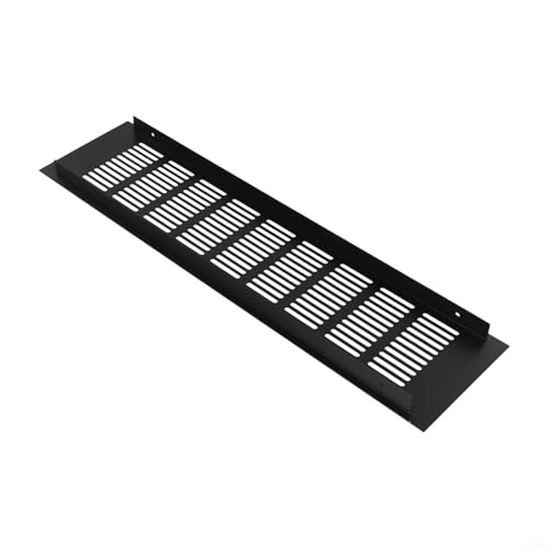 Cubierta de ventilación rectangular de aluminio de 100 mm para circulación de aire de armario y armario (100 x 400 mm)