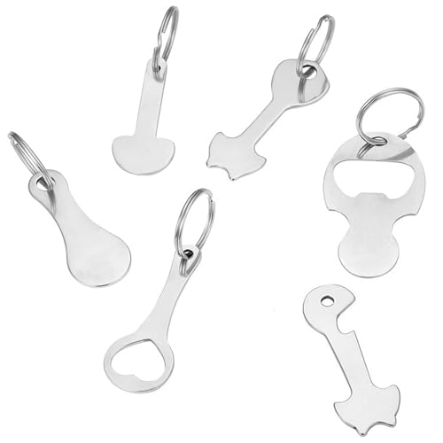 Yolistar Set de 6 Llaveros para Carro de Compras - Liberador de Carrito Universal, Variados Modelos Funcionales, Ideal para Supermercado, Hecho de Acero Inoxidable