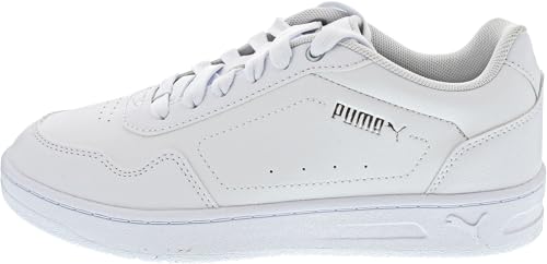 PUMA Damen Court Classy Sneakers 38, White Silver Metallic