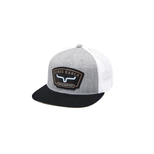 Image of Kimes Ranch Amboy Hat - Unisex High-Profile Snapback, Tall Boy Fit, Flat Bill, Cotton Twill, Leather Front Patch