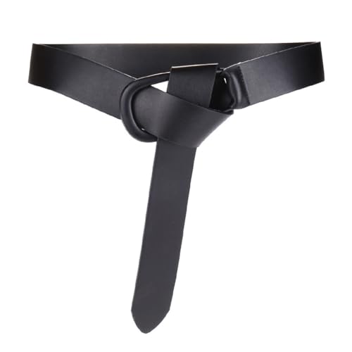 Cowhide Belt for Women's Decoration Suit Coat with Sweater Skirt Waist Belt for Women's Waist Closure