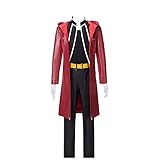 AGLAYOUPIN Adult Mens Red Uniform Suit for Edward Elric Cosplay Costume Coat Halloween