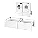 VEVOR Soporte para Lavadora Alto de 310 mm, Base de Lavadora de Acero Resistente, Capacidad de Carga de 150 kg, Pedestal Universal para Secadora con Cajón, Patas Antideslizantes, 2 Piezas, Blanco