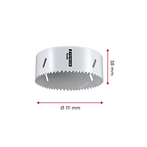 kwb HSS Bi-Metall-Lochsäge Ø 111 mm, 8% kobaltlegiert mit progressiver Vario-Zahnung und hoher Präzision für den vielseitigen Einsatz – Ansicht 4