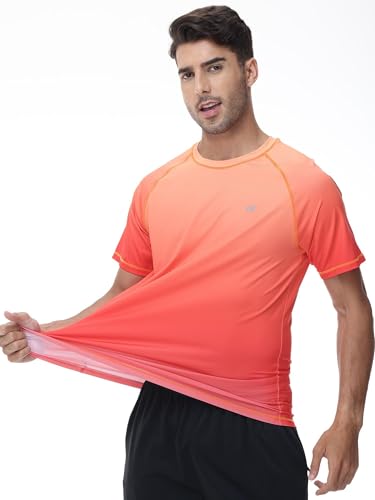 Summer Outdoor UPF 50+ Short Sleeve Gradient T-Shirt Gym Athletic Beach Swimwear Tops for Man4