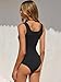 ANRABESS Bodysuits for Women Summer Ribbed Knit Scoop Neck Sleeveless Sexy Slim Fitted Tank Tops 2026 Teen Girls Body Suits Black Large