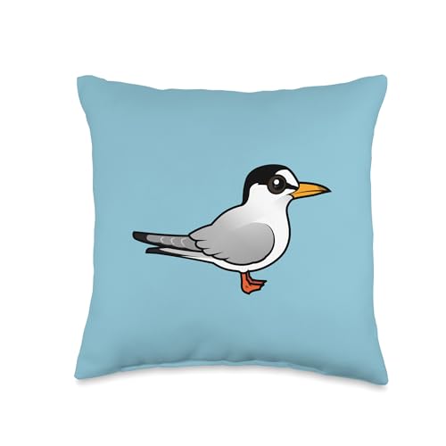 Cute Cartoon Least Tern Birdorable Bird Seabird Throw Pillow