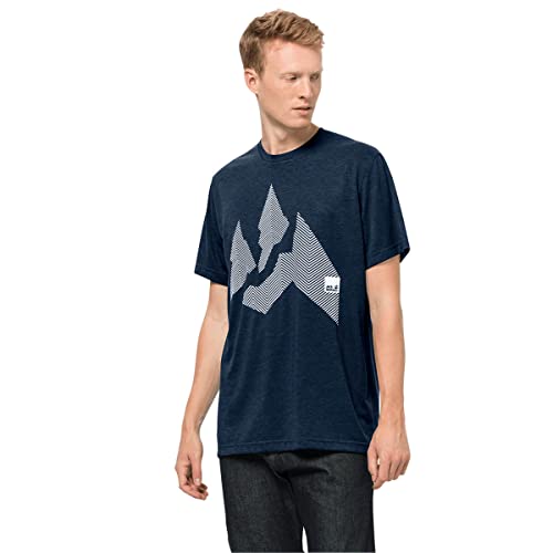 T-shirt Jack Wolfskin Nature Mountain contre la transpiration en randonnée homme