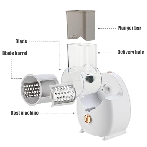 Rallador eléctrico de queso automático con 3 accesorios USB miniatura 7