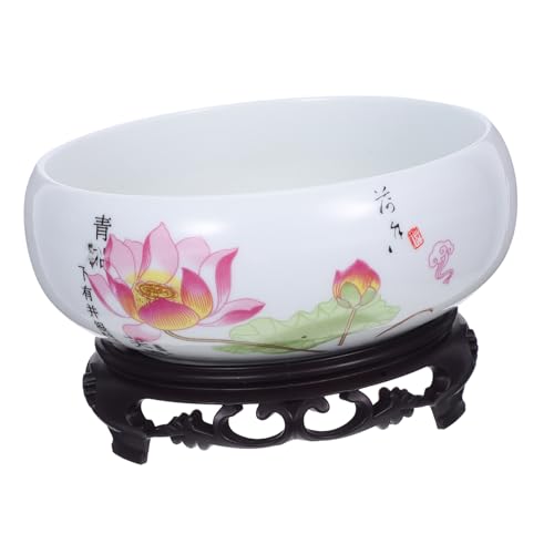 BAZEITFLOW in e Ciotola d Decorativa Drenaggio Contenitore Per Piante Acquatiche e Ninfee Fioriera Da Tavolo Per