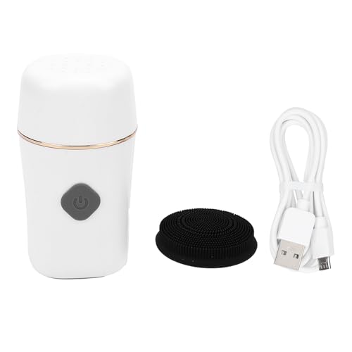 Bamjour Cepillo Facial 2 en 1, Cepillo Facial Eléctrico Resistente Al Agua con Cabezales Giratorios Suaves y de Silicona para Limpiar los Poros (Con manual de usuario)