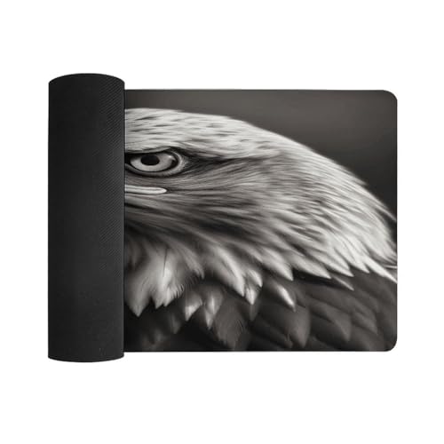 Eagle Black and White Desk Pad Large Office Desk Mat miniatura 3