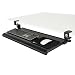 ErgoActive Extra Wide Under Desk Keyboard Tray with Clamp On Easy Installation, No Screws into Desk, Sliding Drawer, Fits Full Size Keyboard and Mouse - Perfect for Office, Home, School (Wide Tray)