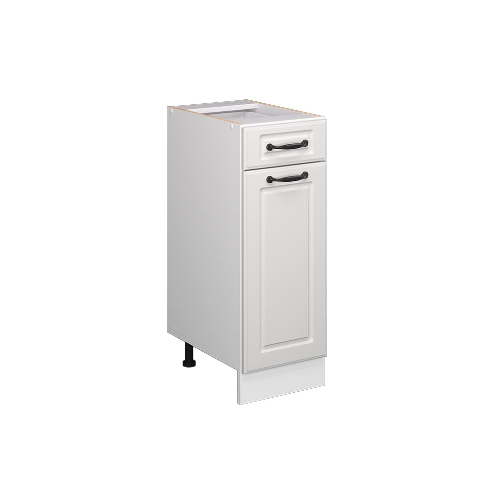 Vicco Kitchen base cabinet Raul, White country house, 30 cm without worktop, for flexible combination within modular kitchen systems