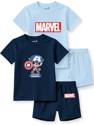 Image of minicult kids Kids Cotton Shorts and Matching Tshirt Coord clothing set with Cute Prints Clothing Set (200gsm Cotton Fabric)(pack of 2)