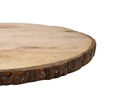 Platos decorativos de madera redondos 14 pulg, pack x 4 miniatura 3