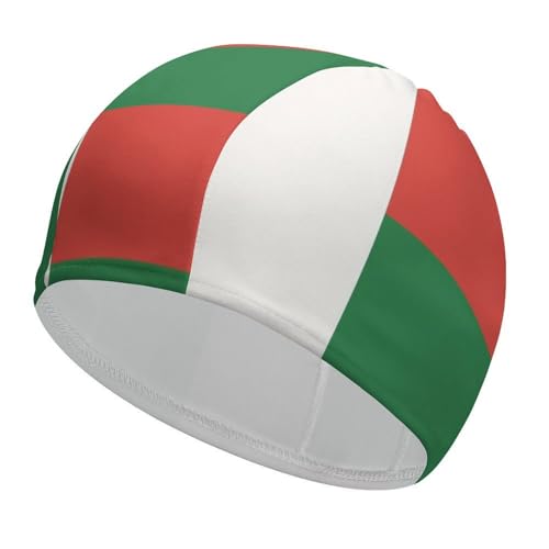 Gorro De Baño, Gorro De Baño para Mujer Y Hombre, Gorro De Baño Personalizado con La Bandera De Madagascar, Gorro De Baño De Tela, Gorro De Baño para Adultos, Adolescentes Y Niños De Madagascar