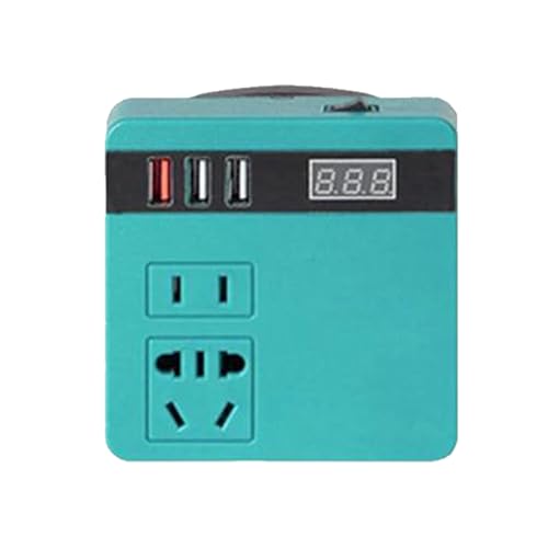 Transformador De Batería De Litio: Inversor De Trabajo Al Aire Libre Con Pantalla Digital | Adaptador De Cargador Portátil, Salida De Energía Operada Por Batería Para Acampar, Uso De Trabajo, Suminist