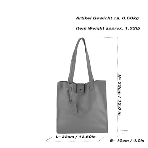 T247 - Ital. leather shopper with removable inner pocket4