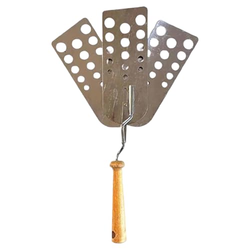 Multifunktionaler Pfannenwender für heißes Fleisch, verwandelt sich in 3 Klingen zum Wenden von Patties und Soßen, spülmaschinenfest, Grillspatel