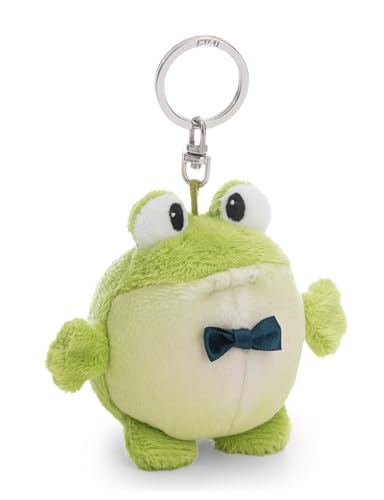 62942 Porte-clés grenouille, 7 cm, Vert, Compagnon en peluche pour sac à dos ou sac, porte-clés pour petits et grands