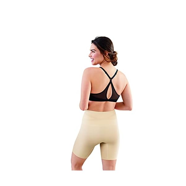 Maidenform-Womens-Seemless-Thigh-Slimmer-Shapewear-DM2550 Maidenform womens Seemless Slimmer Dm2550 thigh shapewear, Latte Lift, Large US