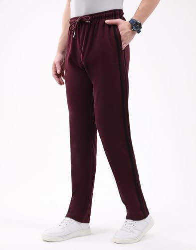 Image of Monte Carlo Men's Regular Fit Solid Track Pants | Drawstring Closure | Side Pocket Sports Lower | Comfortable & Stylish Lower for Men's