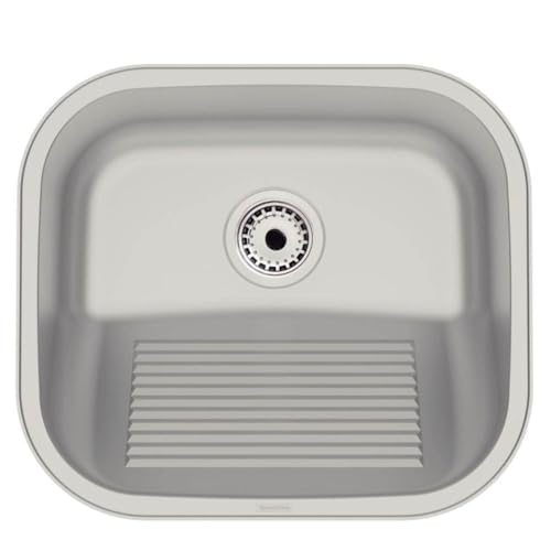 Tanque de Encaixe Tramontina Hera Compact 19 em Aço Inox Escovado 40x35 cm