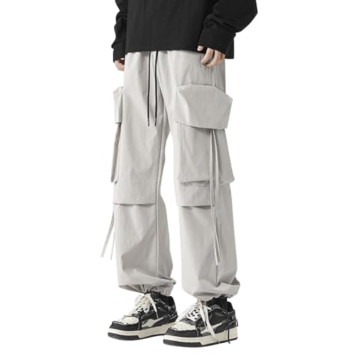 Pantalon cargo homme baggy élastique à cordon de serrage Y2K